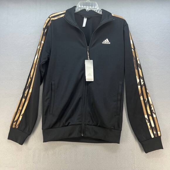 adidas Other - NWT Adidas Men's Small Prime green Black Track Jacket With Camouflage Stripes